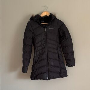 Marmot Women's Down Puffer Winter Coat Black 700 Fill